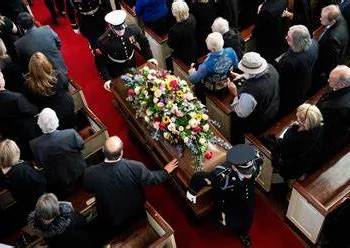 Intimate burial services for Rosalynn Carter are performed in the town where she and her spouse were born.