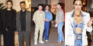 Jonas Brothers get together at Natasha Poonawalla’s house with Sonam Kapoor and Madhuri Dixit.